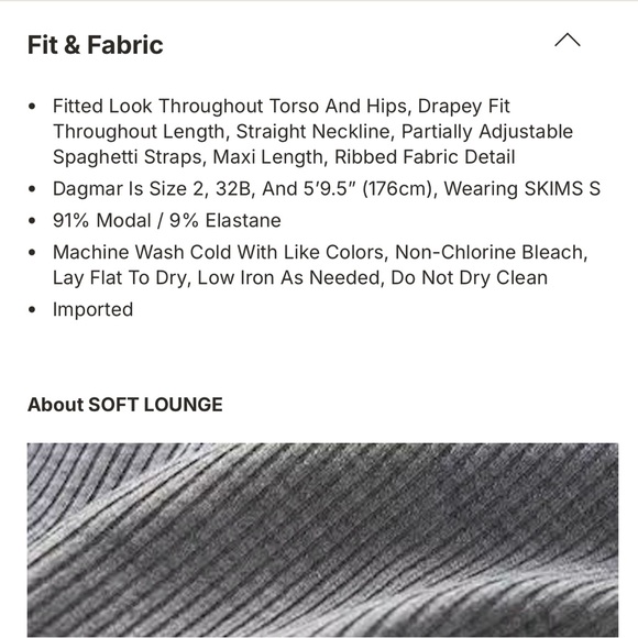 Skims Black Soft Lounge Maxi Dress - Picture 7 of 7